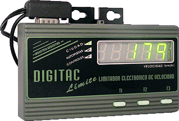 Limitador de velocidade - DIGI TAC Límite - Controles e display