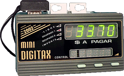 Taxímetro digital - DIGI TAX Mini - Display LCD e controles